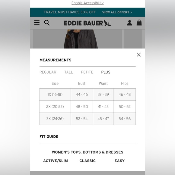 Eddie Bauer Girl on the Go gray coat with detachable hood and lining. Size 3XL - Picture 14 of 15